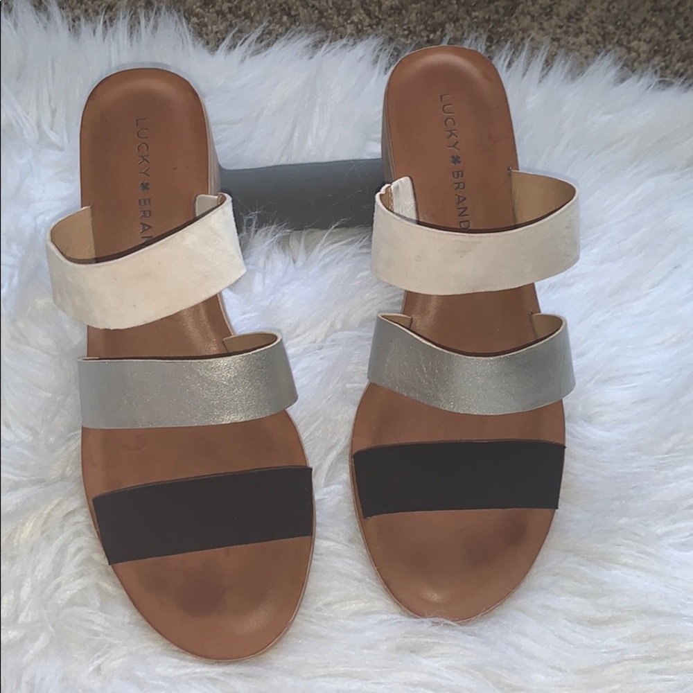 LUCKY BRAND strappy sandals WORN ONCE!!